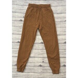 REFORMATION JEANS Boyfriend Drawstring Sweatpant Jogger Pant Sz XS Caramel Brown
